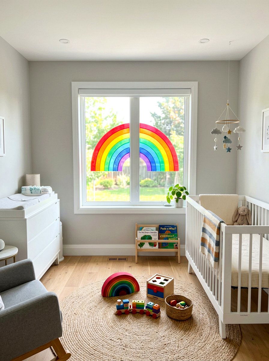 Rainbow Gel Cling Decor - 25 Spring Gel Cling Ideas