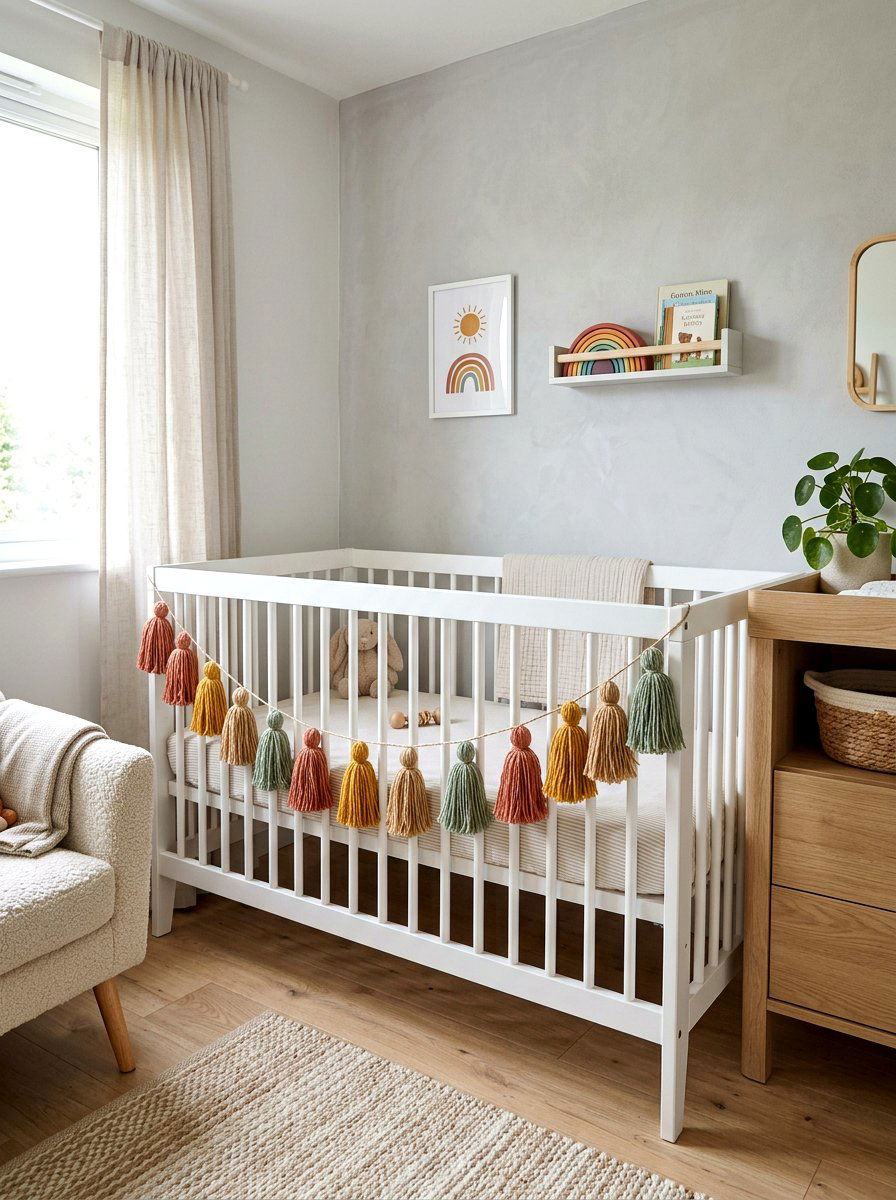 Rainbow Nursery Tassel Garland - 25 Spring Tassel Garland Ideas