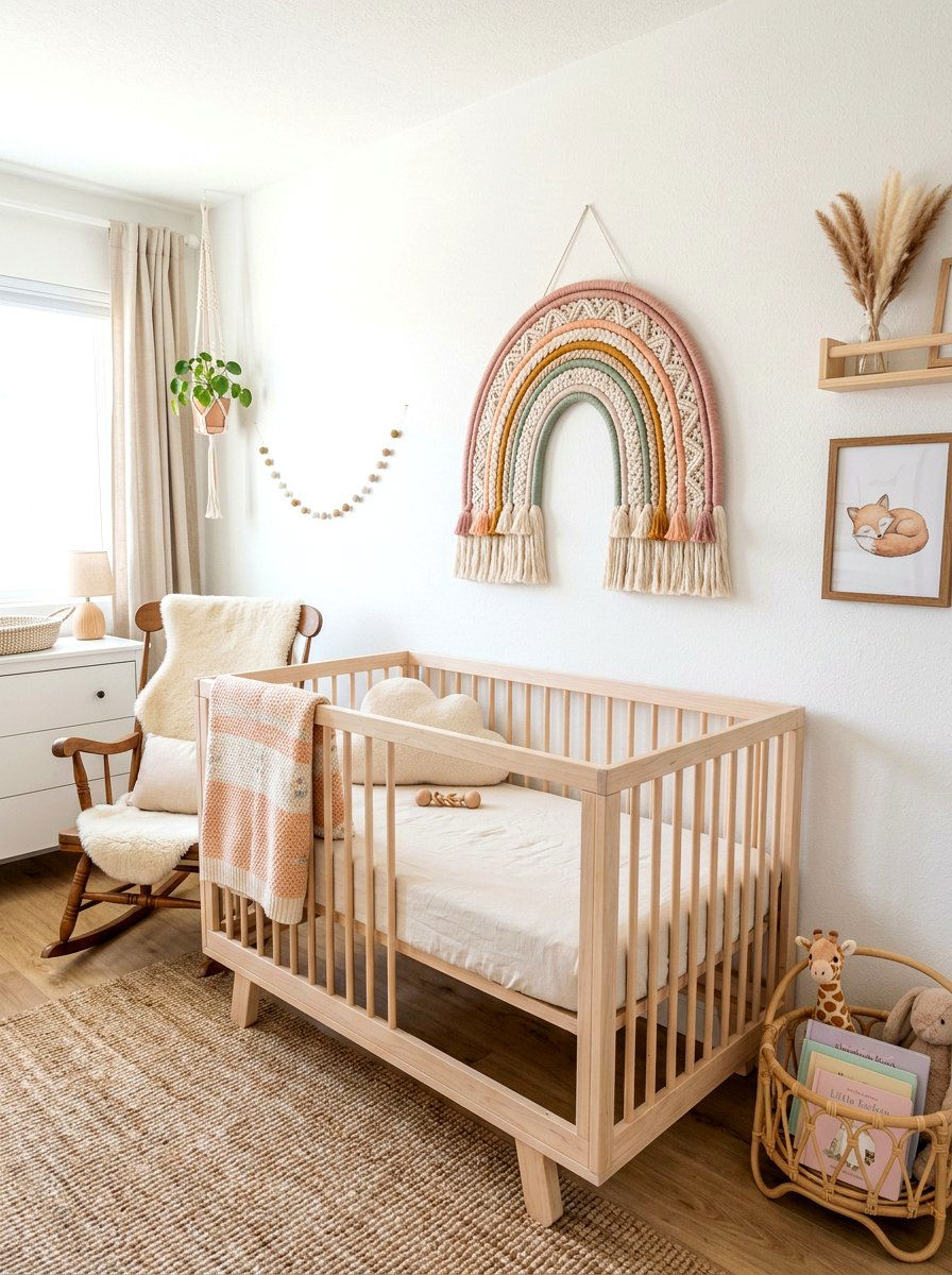 Rainbow Nursery Wall Hanging - 25 Spring Baby Room Decor Ideas