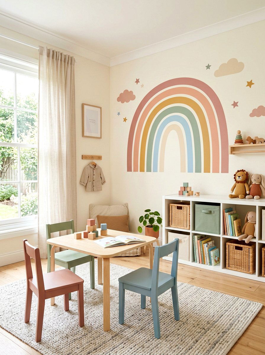 Rainbow Wall Decals - 25 Spring Toddler Room Decor Ideas