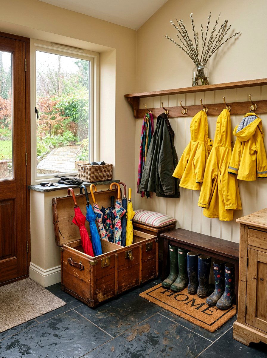 Rainy Day Spring Trunk - 25 Spring Trunk Decor Ideas