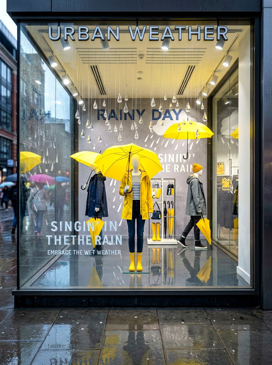 Rainy Day Theme - 25 Spring Shop Window Ideas
