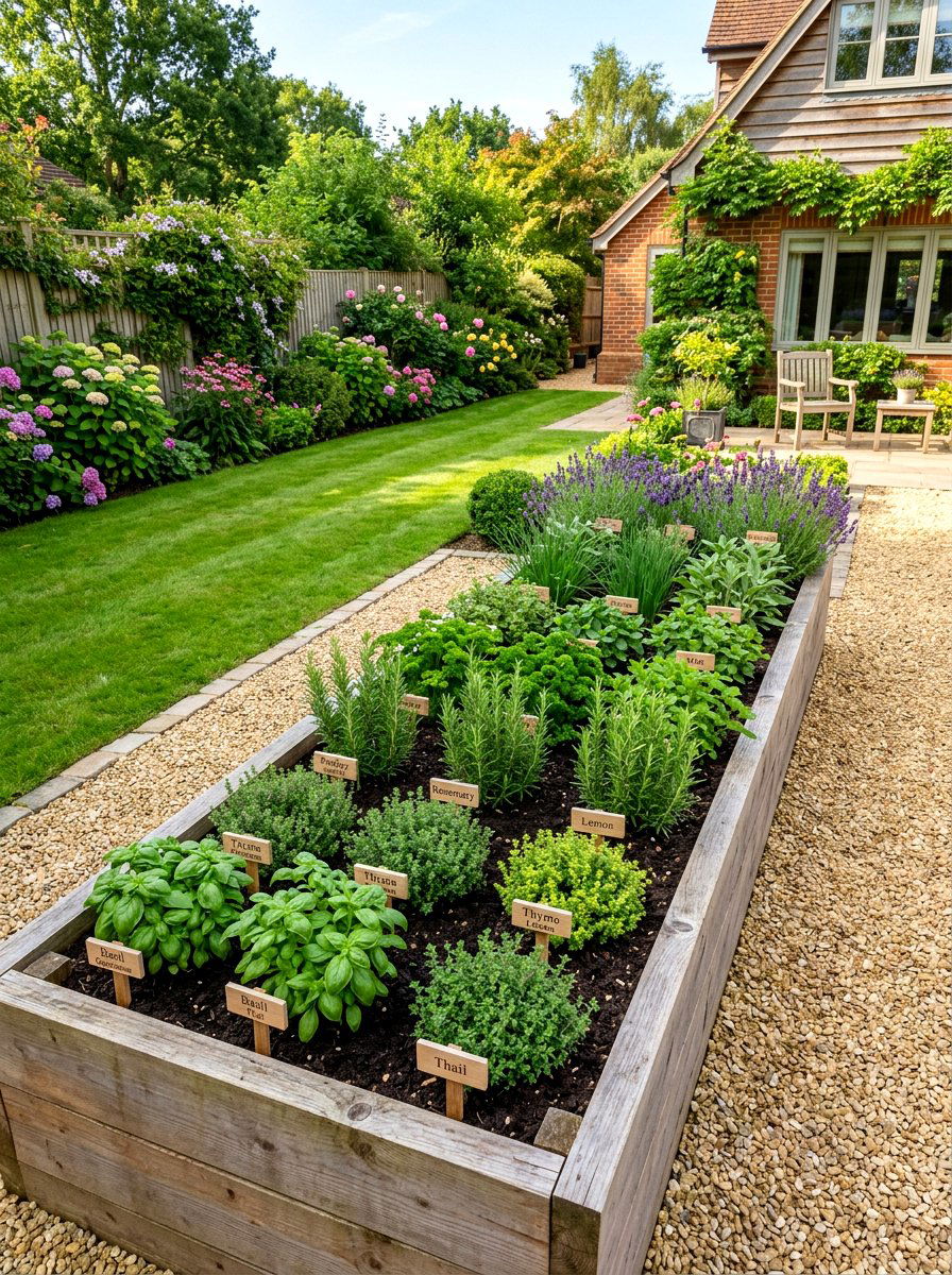 Raised Bed Herb Garden - 25 Spring Herb Planter Ideas