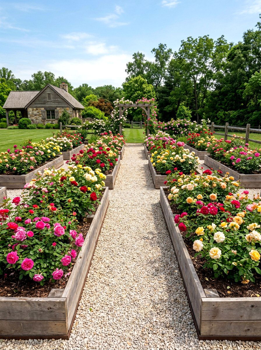 Raised Bed Rose Garden - 25 Spring Rose Garden Ideas