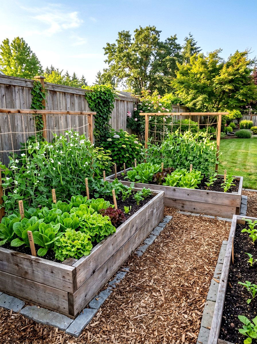 Raised Vegetable Bed - 25 Spring Backyard Corner Decor Ideas