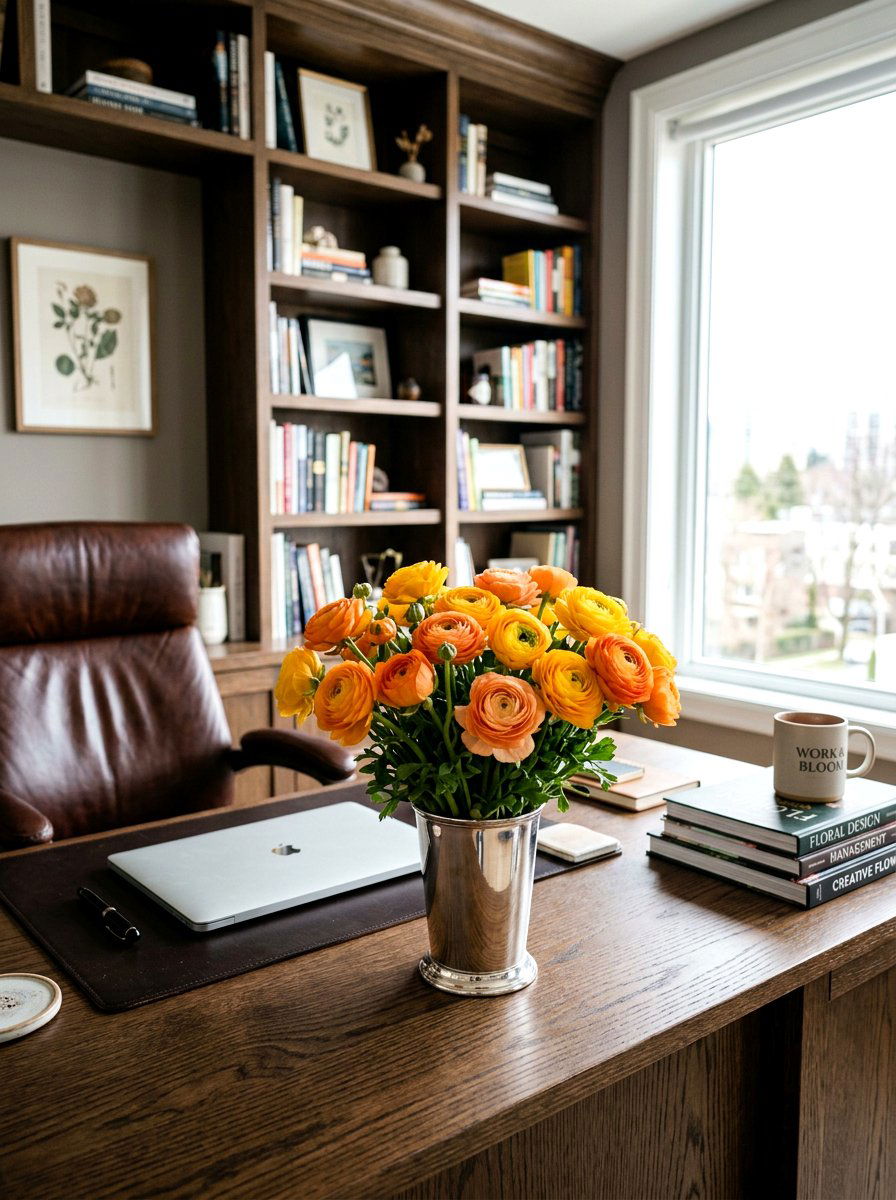 Ranunculus Bouquet - 25 Spring Flower Arrangement Ideas