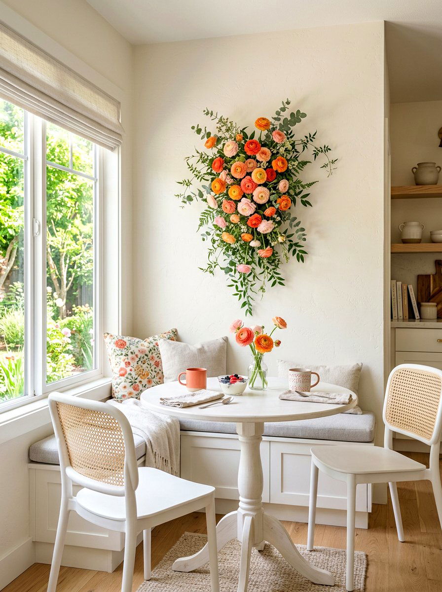 Ranunculus Floral Swag - 25 Spring Swag Arrangement Ideas