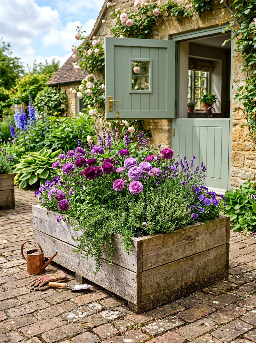 Ranunculus Herb Garden Mix - 25 Spring Ranunculus Planter Ideas