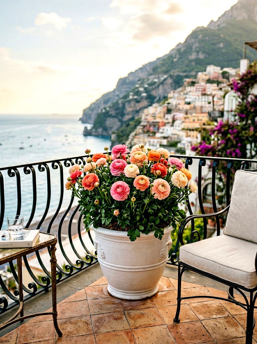 Ranunculus flower pot - 25 Spring Garden Pot Ideas