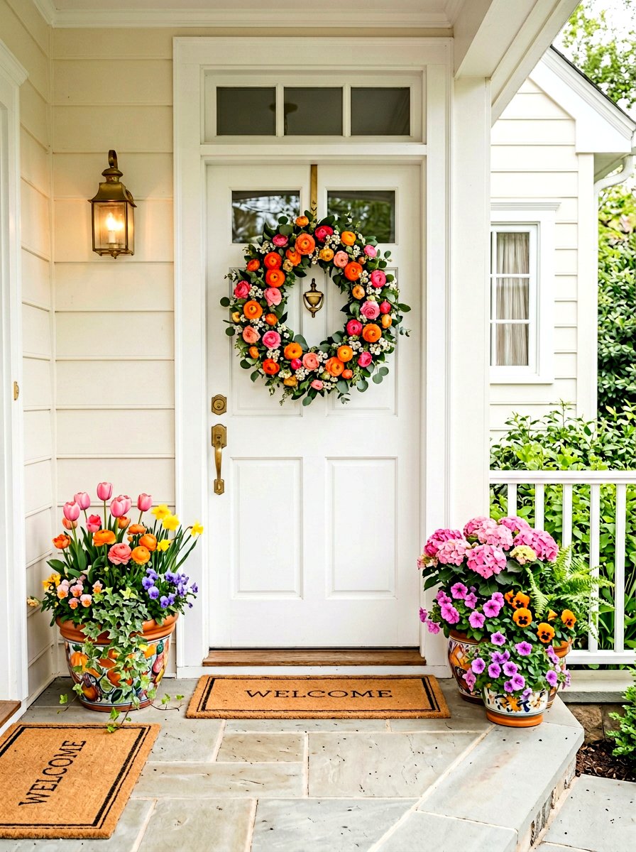 Ranunculus letter wreath - 25 Spring Letter Wreath Ideas