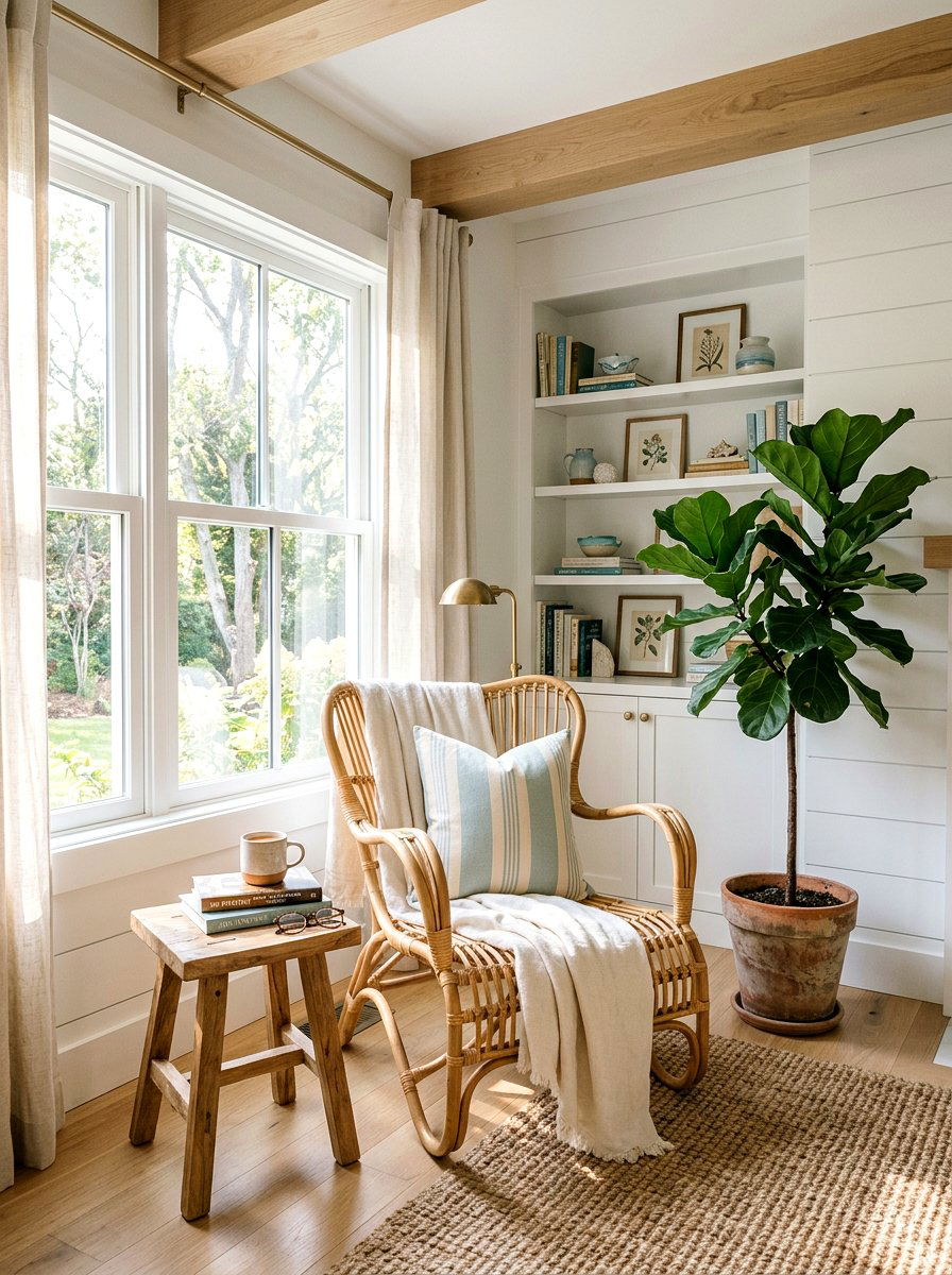 Rattan Accent Chair - 25 Spring Woven Decor Ideas