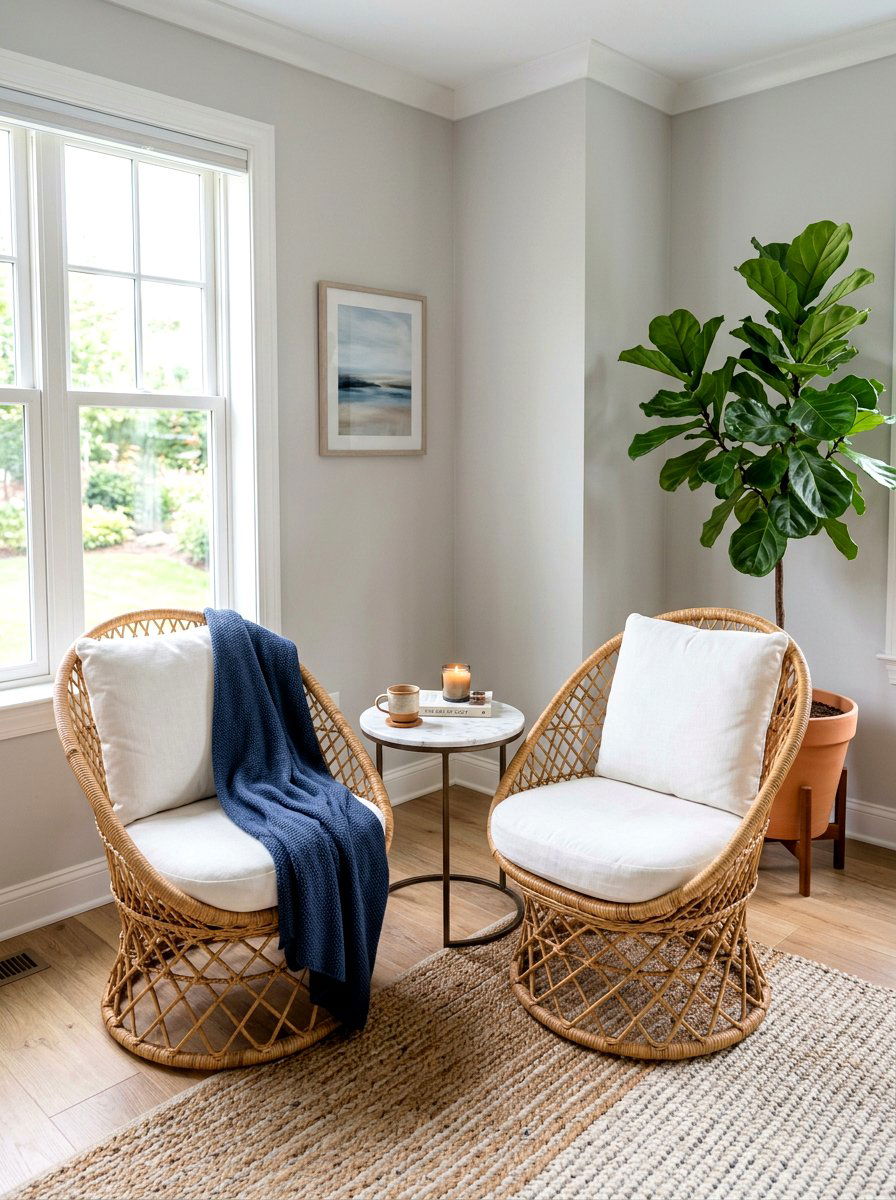 Rattan Accent Chair Lounge - 25 Spring Rattan Decor Ideas