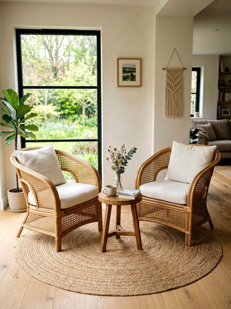 Rattan Armchair Set - 25 Spring Porch Sitting Area Ideas