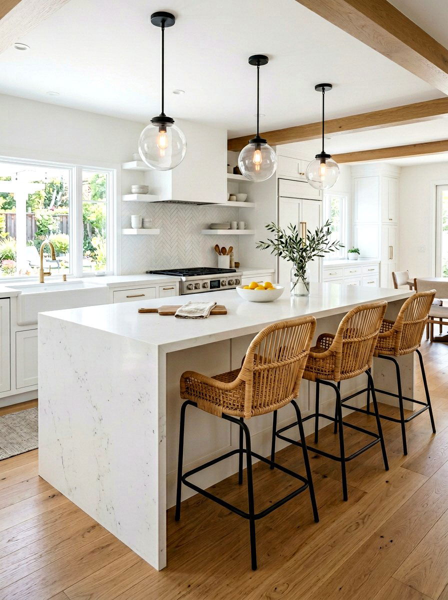 Rattan Bar Stool - 25 Spring Woven Decor Ideas