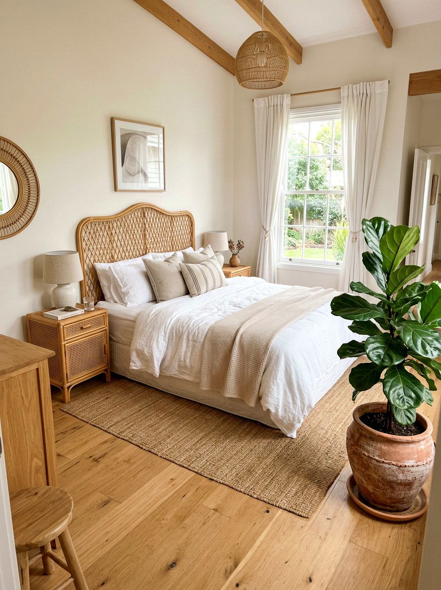 Rattan Bedroom Furniture - 25 Spring Boho Decor Ideas