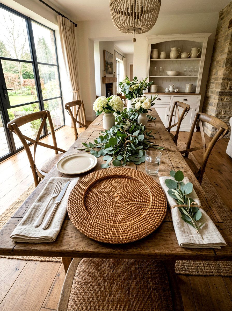 Rattan Charger Plate - 25 Spring Charger Plate Ideas