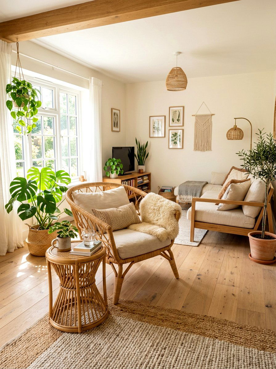 Rattan Furniture Decor - 25 Spring Home Tour Ideas