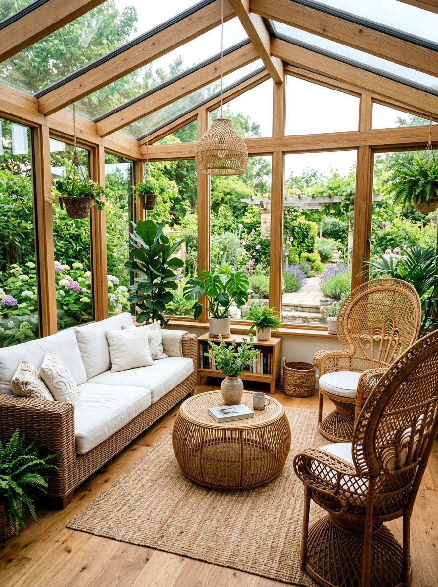 Rattan Furniture Sunroom - 25 Spring Sunroom Spring Decor Ideas