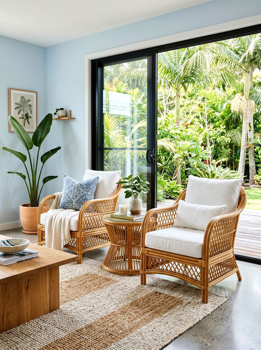 Rattan Living Room Furniture - 25 Spring Living Room Decor Ideas