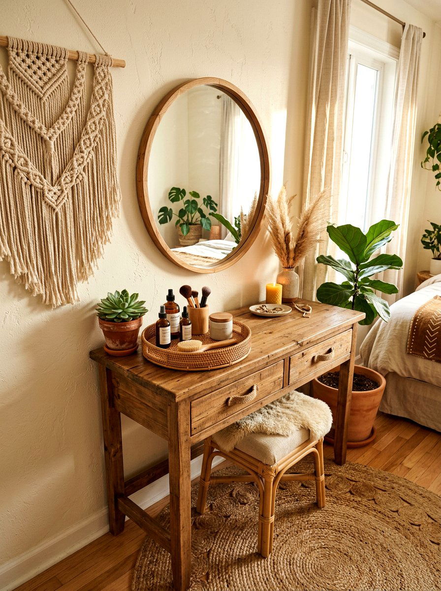 Rattan Makeup Tray - 25 Spring Vanity Tray Ideas