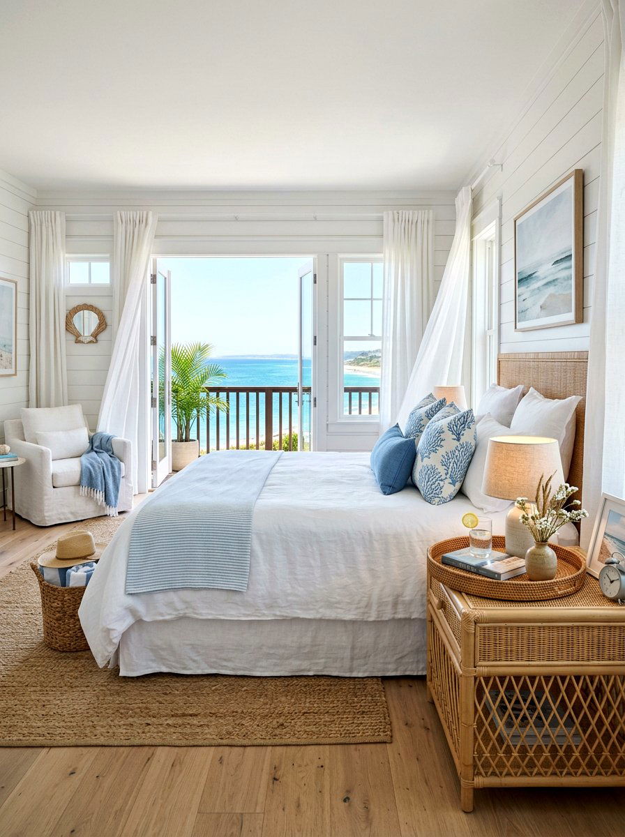 Rattan Nightstand Decor - 25 Spring Bedroom Nightstand Styling Ideas