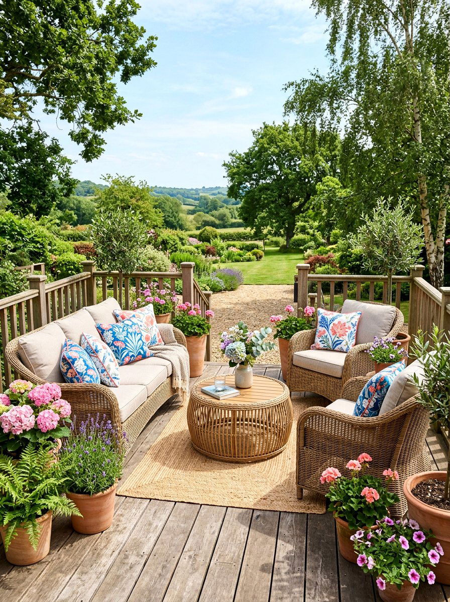 Rattan Patio Furniture - 25 Spring Afternoon Tea Decor Ideas
