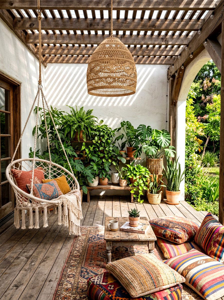Rattan Pendant - 25 Spring Porch Lighting Ideas