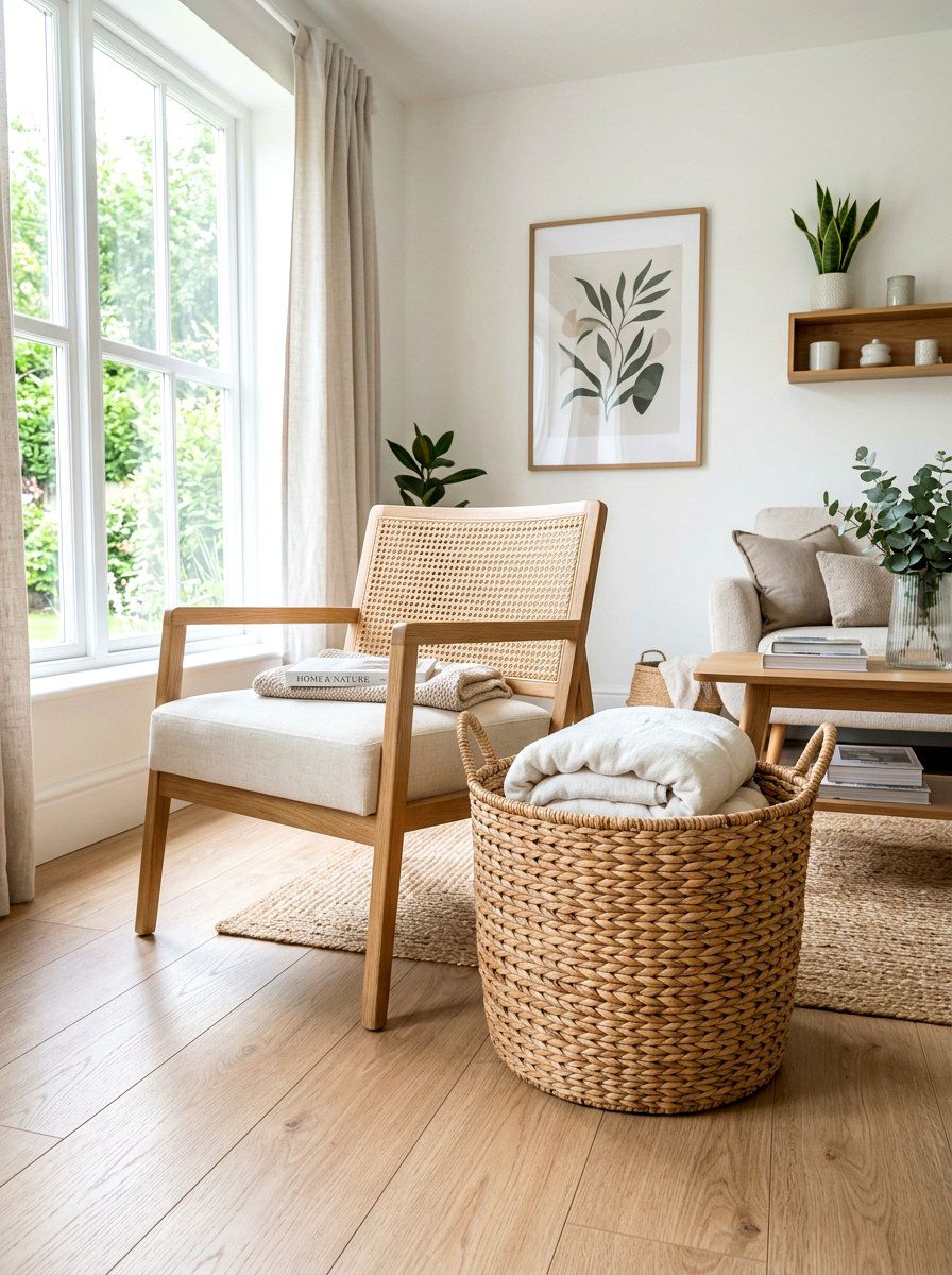 Rattan Storage Basket - 25 Spring Minimalist Decor Ideas
