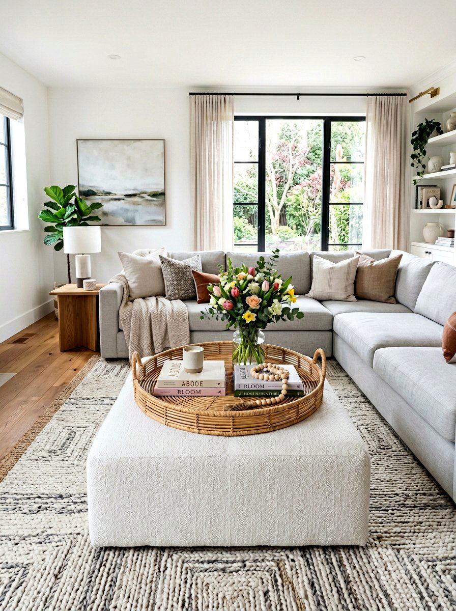 Rattan Tray Coffee Table - 25 Spring Rattan Decor Ideas