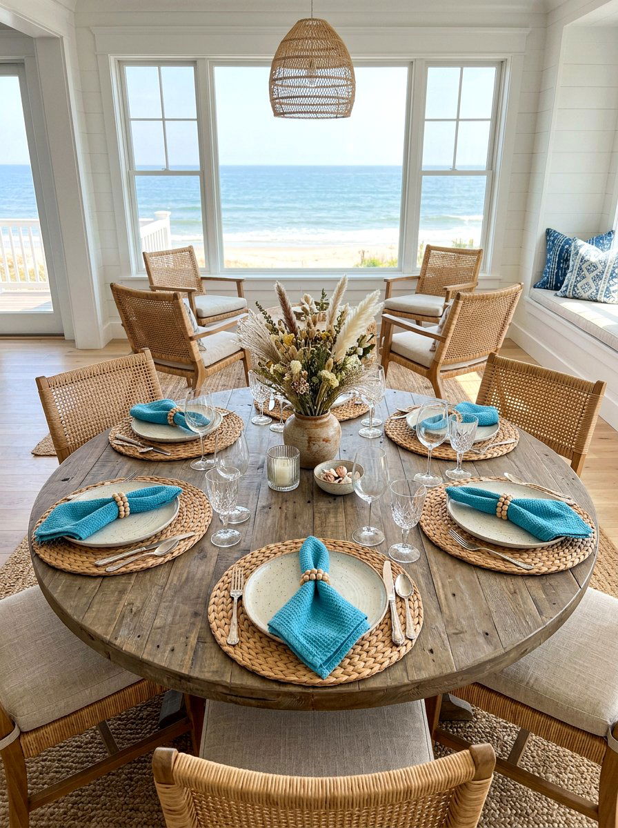 Rattan Woven Placemats - 25 Spring Tablescape Ideas