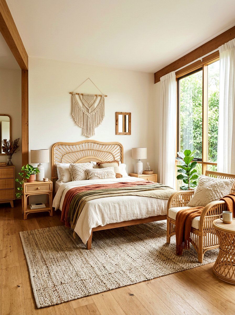 Rattan bedroom furniture - 25 Spring Master Bedroom Decor Ideas