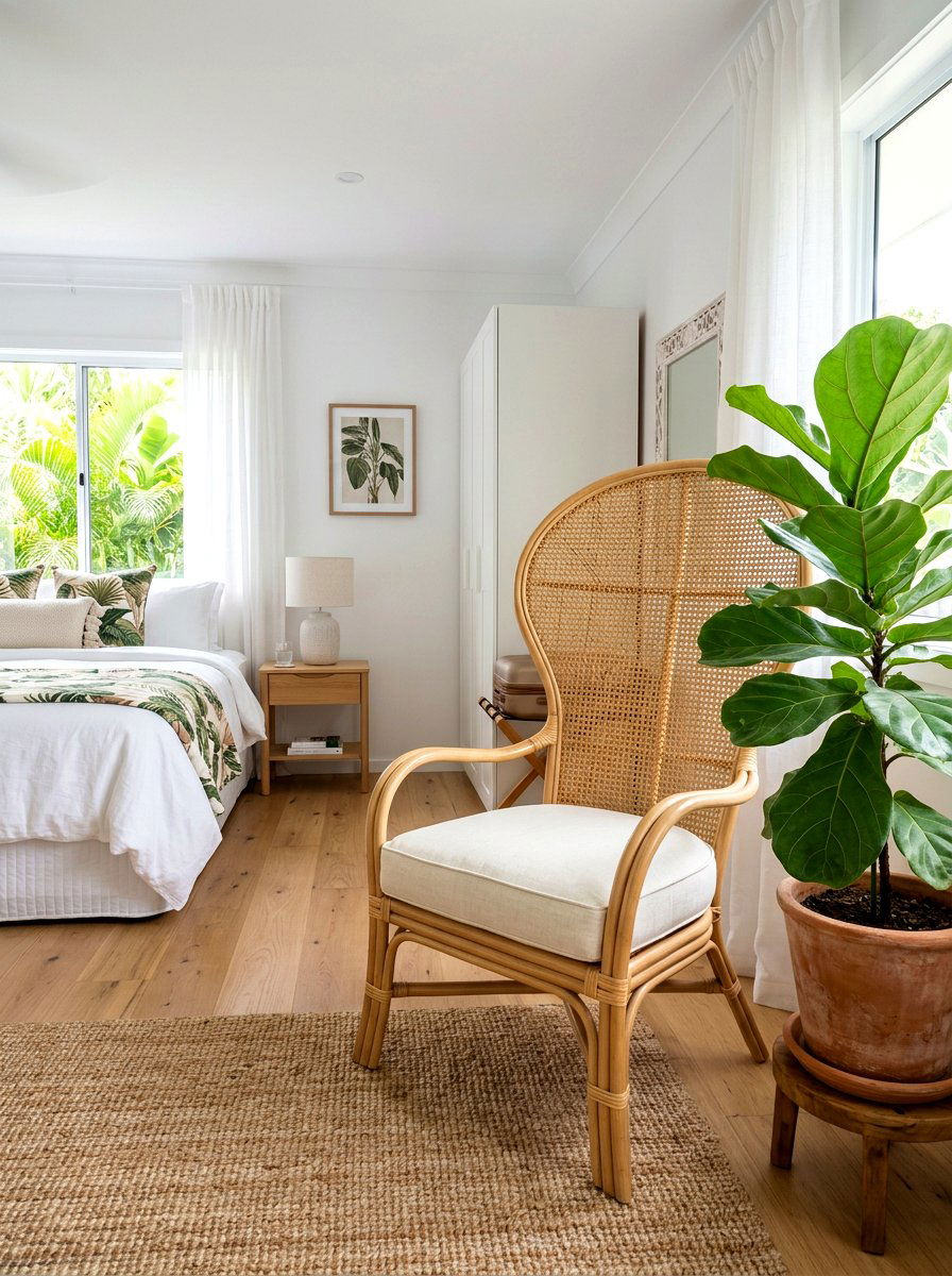 Rattan chair - 25 Spring Bedroom Chair Ideas