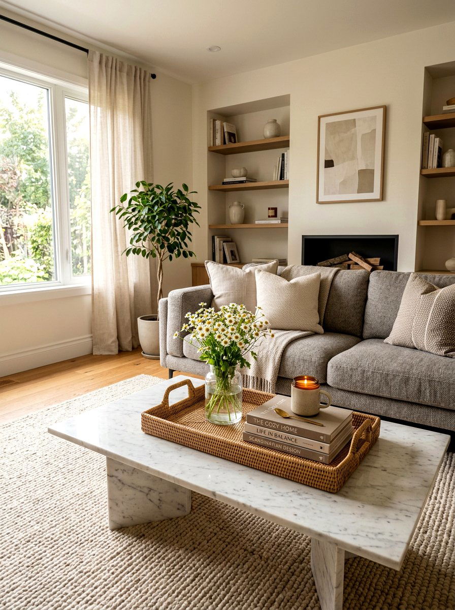 Rattan coffee table tray - 25 Spring Woven Basket Decor Ideas