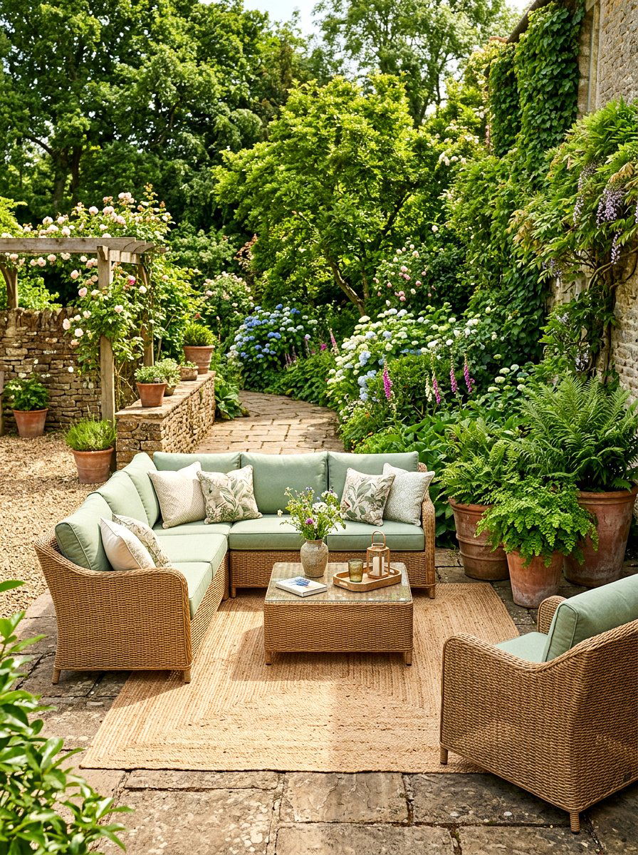 Rattan patio furniture - 25 Spring Outdoor Furniture Decor Ideas