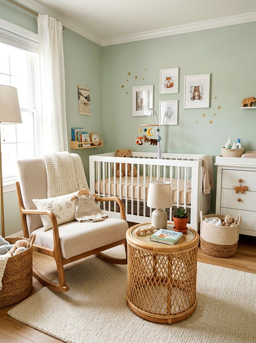 Rattan side table - 25 Spring Weaving Decor Ideas