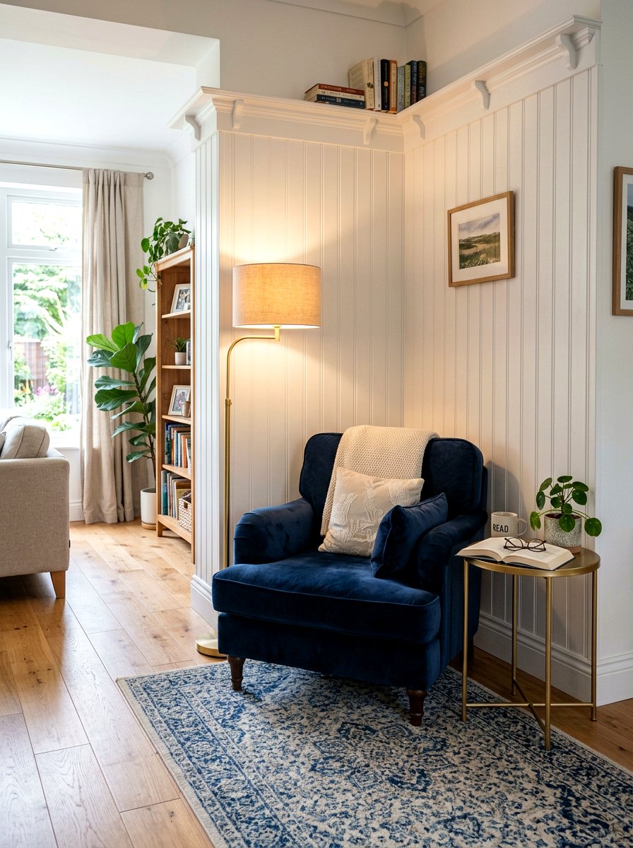 Reading Nook Beadboard Wall - 25 Spring Beadboard Decor Ideas