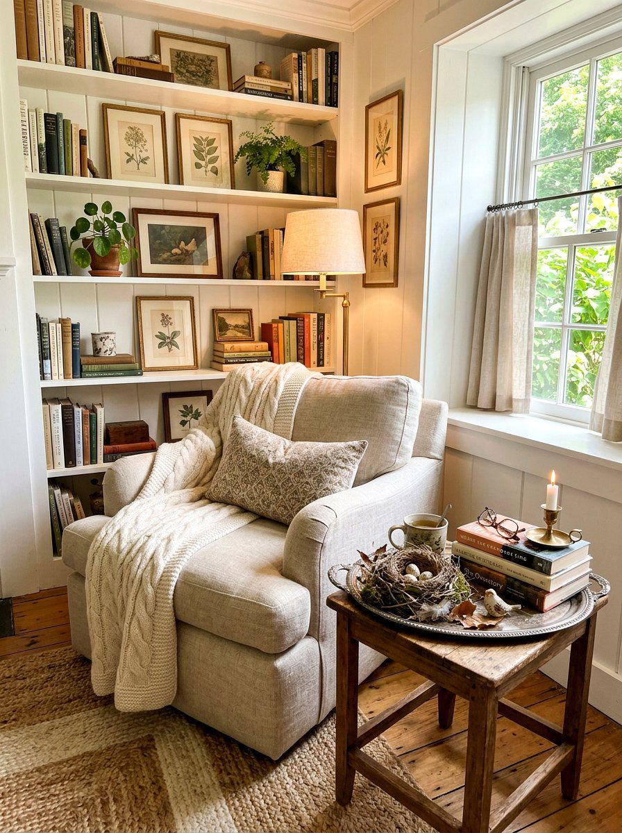 Reading Nook Corner Styling - 25 Spring Bird Nest Decor Ideas