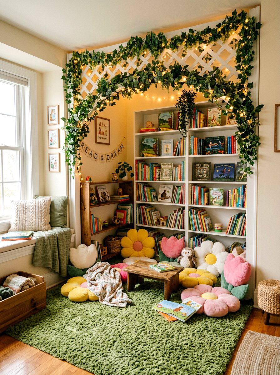 Reading Nook Garden - 25 Spring Classroom Decor Ideas