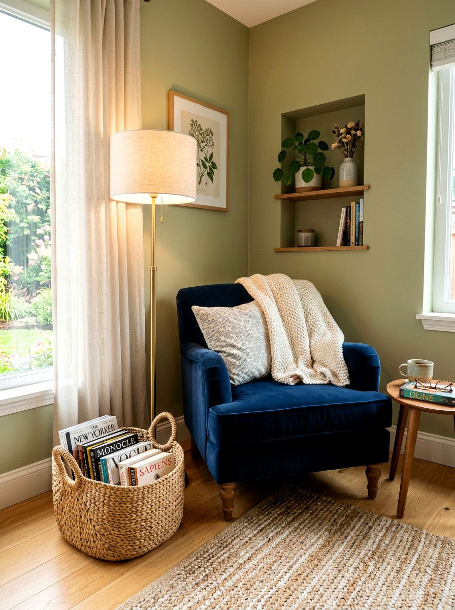 Reading Nook Magazine Basket - 25 Spring Seagrass Basket Decor Ideas