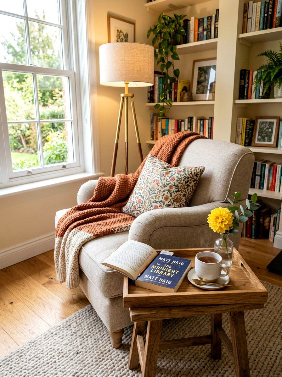 Reading Nook Spring Tray - 25 Spring Decorative Tray Ideas