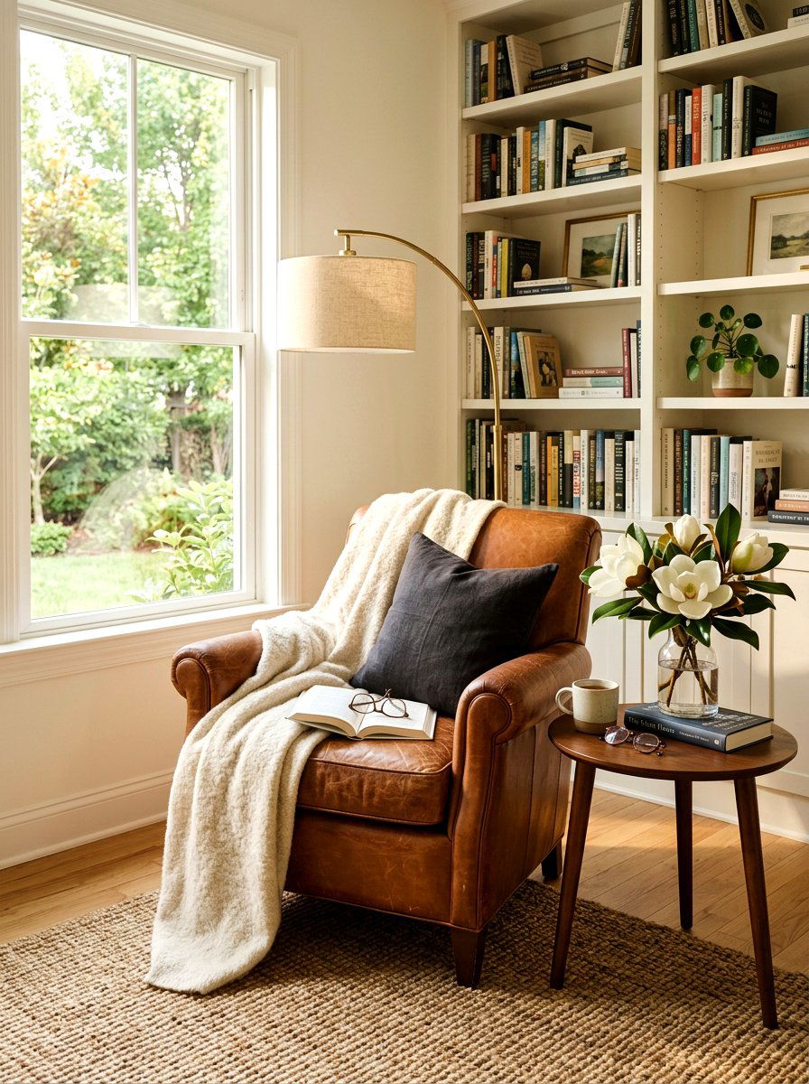 Reading nook magnolia decor - 25 Spring Magnolia Branch Ideas
