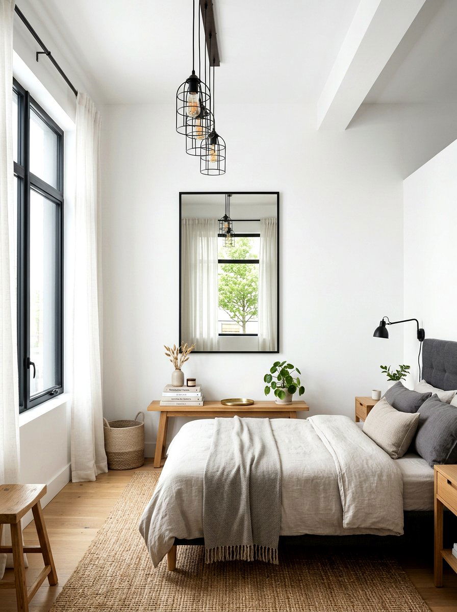 Rectangular Black Frame Mirror - 25 Spring Bedroom Mirror Ideas