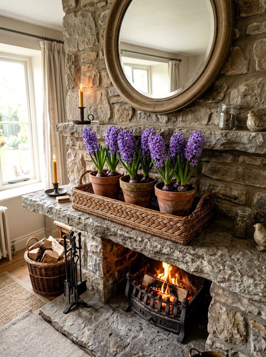 Rectangular basket tray - 25 Spring Vintage Tray Decor Ideas