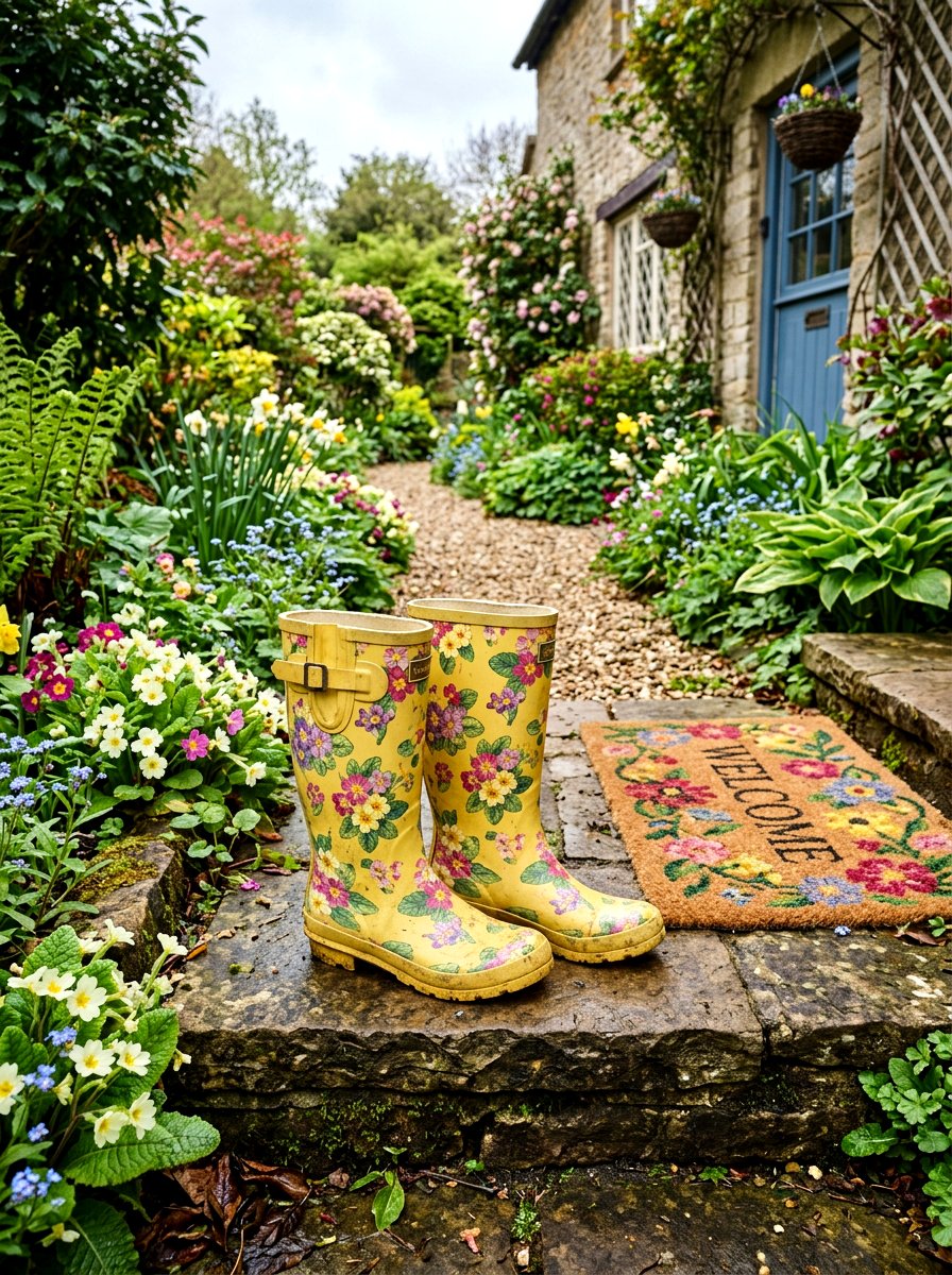 Recycled Colorful Rain Boots - 25 Spring Vintage Planter Ideas