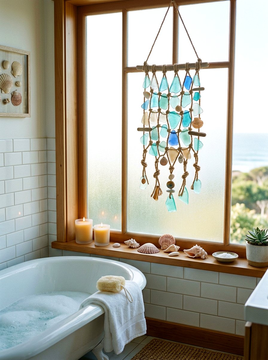 Recycled Sea Glass Sun Catcher - 25 Spring Sun Catcher Ideas