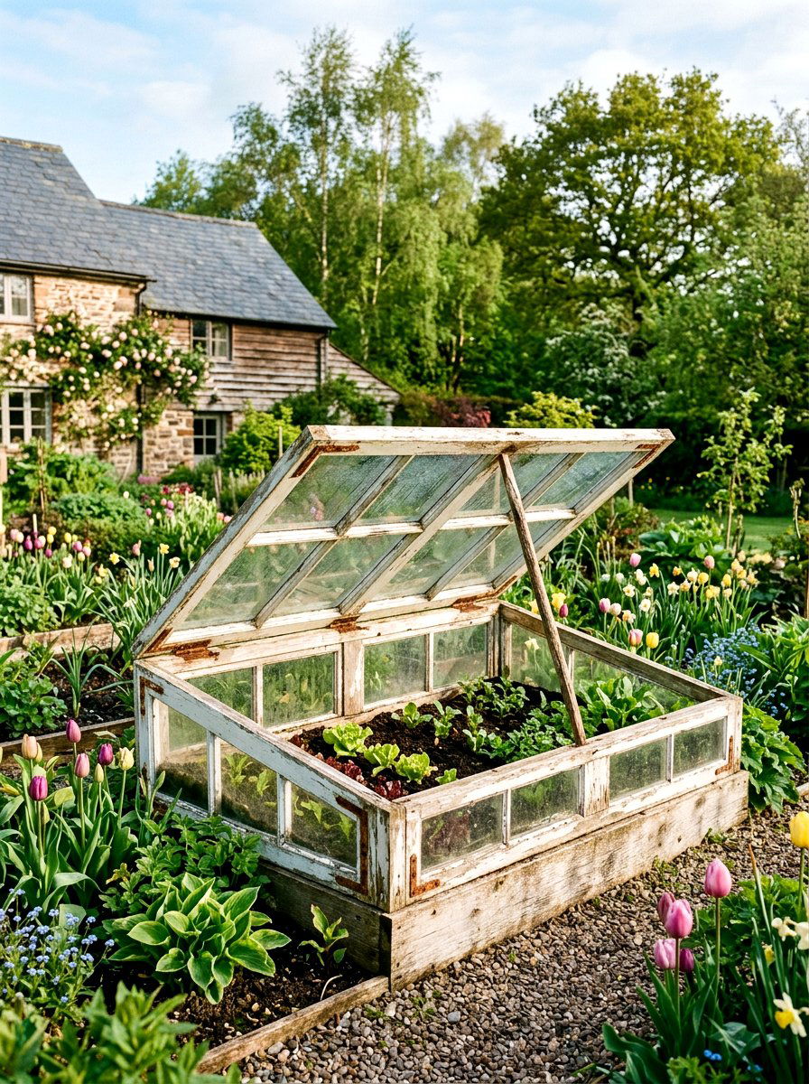 Recycled Window Cold Frame - 25 Spring Cold Frame Decor Ideas