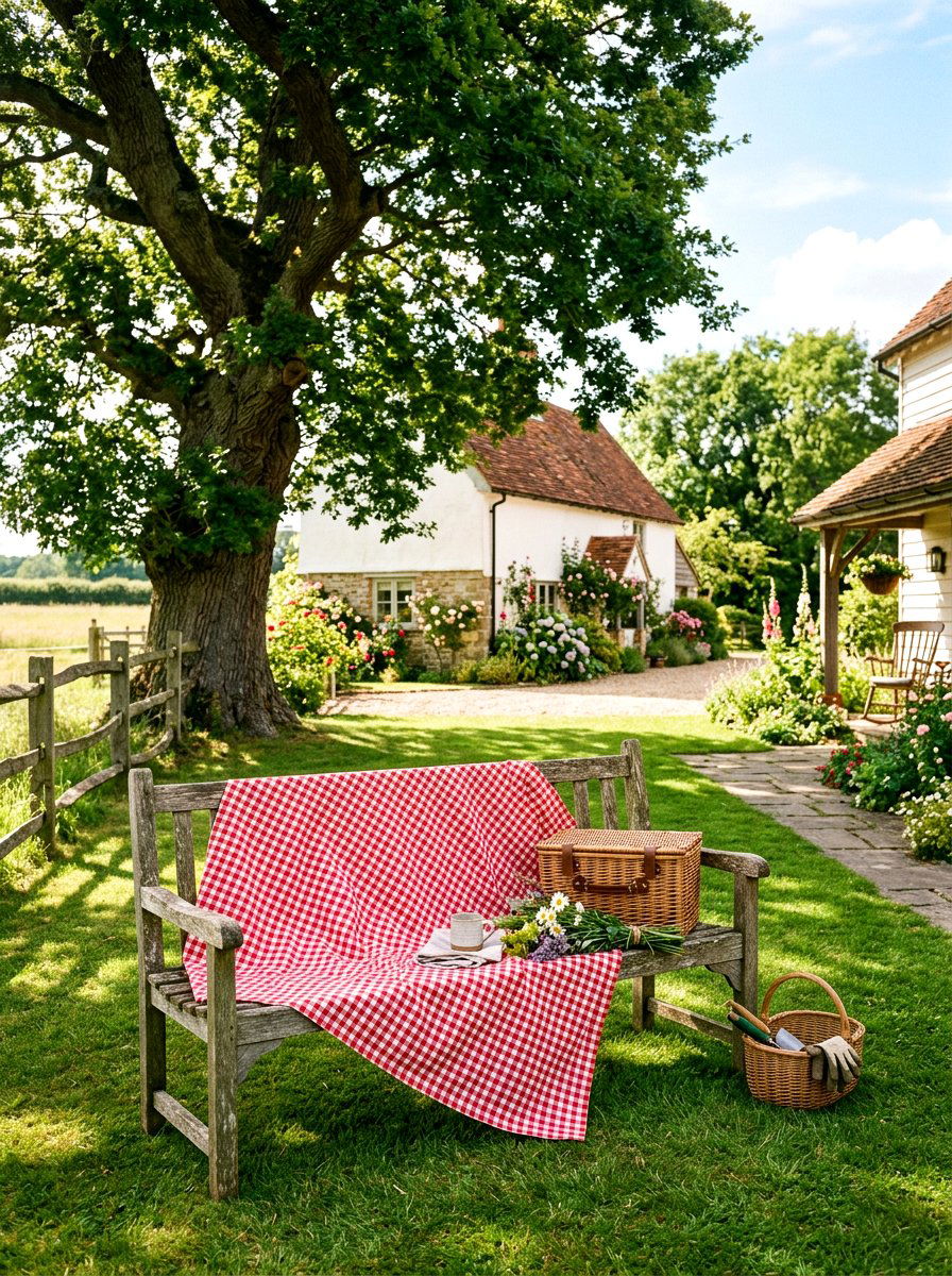 Red Gingham Picnic Blanket - 25 Spring Outdoor Throw Ideas
