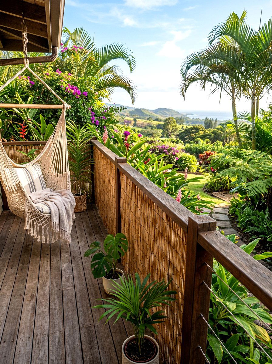 Reed fencing screen - 25 Spring Balcony Privacy Screen Ideas