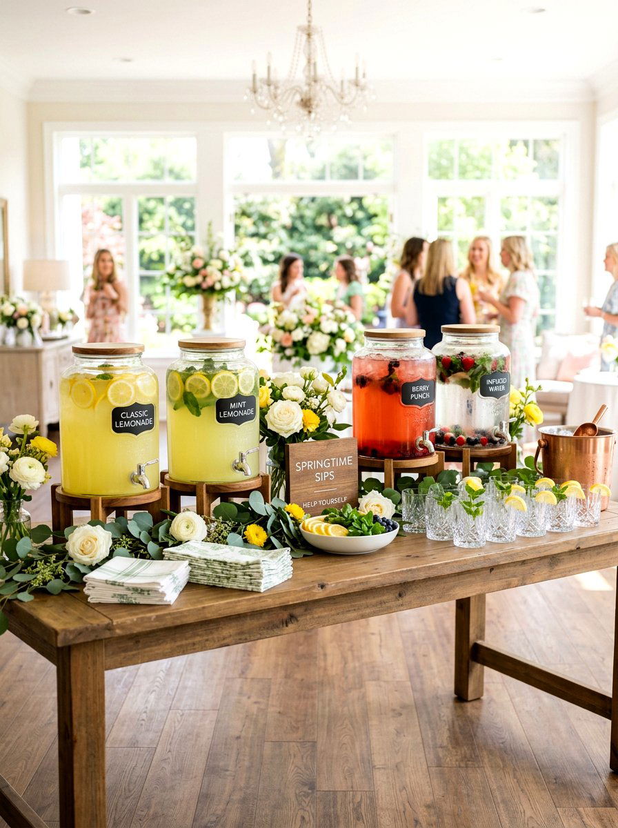 Refreshment Bar Station - 25 Spring Graduation Party Decor Ideas