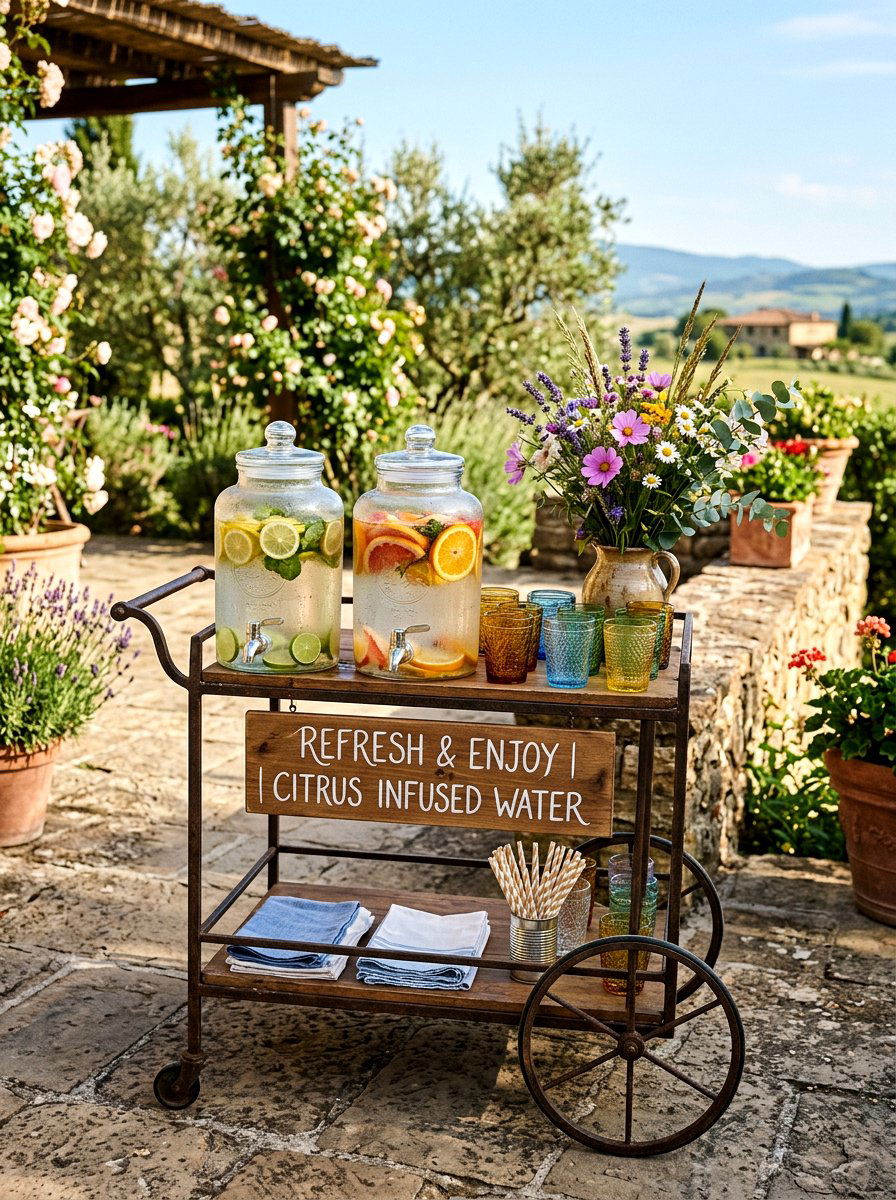 Refreshment Station - 25 Spring Outdoor Party Decor Ideas